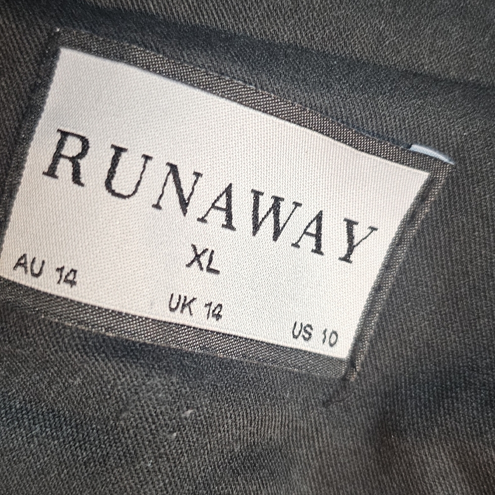 Runaway the Label XL Black Cut Out Blazer Mini Dress Long Sleeve AU 14 US 10 - Picture 6 of 16